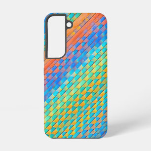 Colorful Abstract Woven Digital Pattern Samsung Galaxy S22 Case
