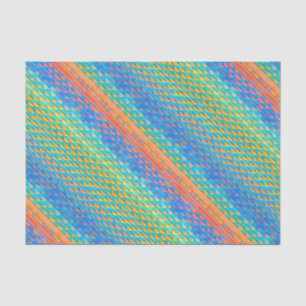 Colorful Abstract Woven Digital Pattern Tissue Paper