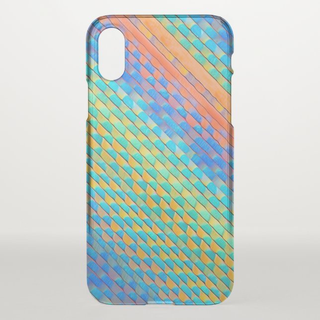Colorful Abstract Woven Digital Pattern Uncommon iPhone Case (Back)
