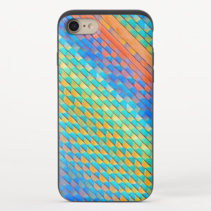 Colorful Abstract Woven Digital Pattern iPhone 8/7 Slider Case