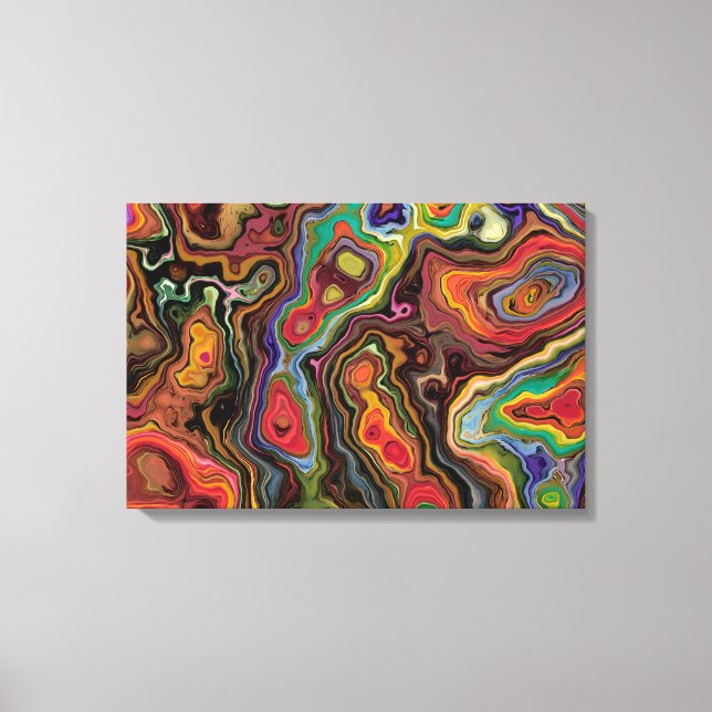 Colorful Abstract Wrapped Canvas 24" x 16" Print (Front)