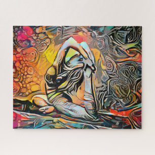 Colorful Abstract Yoga Pose   Challenging Hard Jig Jigsaw Puzzle