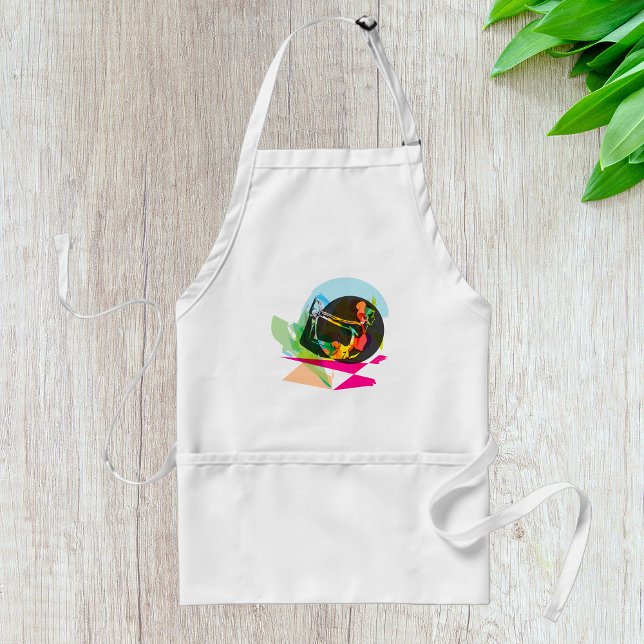 Colorful Abstract Yoga Pose Fitness and Wellness Adult Apron (Creator Uploaded)