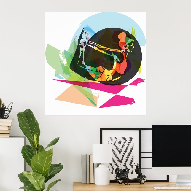 Colorful Abstract Yoga Pose Fitness and Wellness Poster (Creator Uploaded)