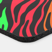 Colorful Abstract Zebra Print Seat Cushion (Corner Detail)