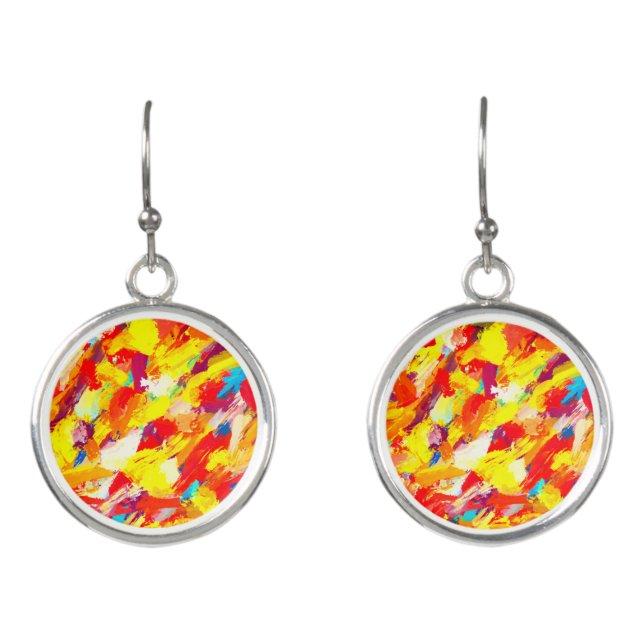 Colorful abstracted earrings (Front)