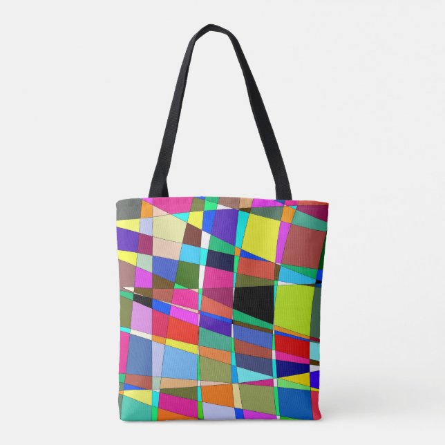 Colorful abstracted tote bag (Back)