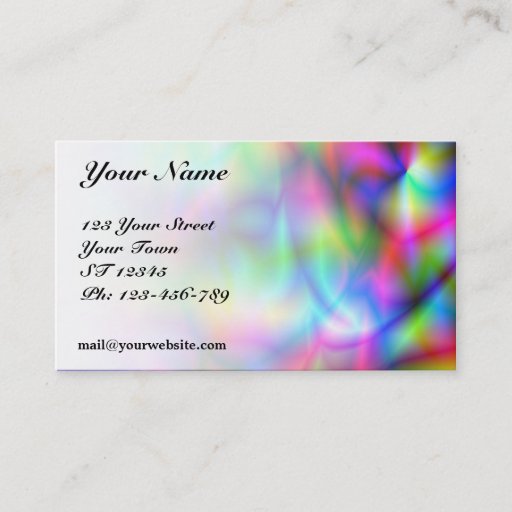 Customizable Colorful Abstraction Business Card