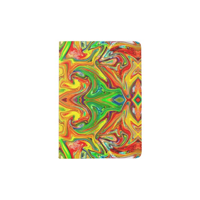 colorful abstraction passport holder (Front)