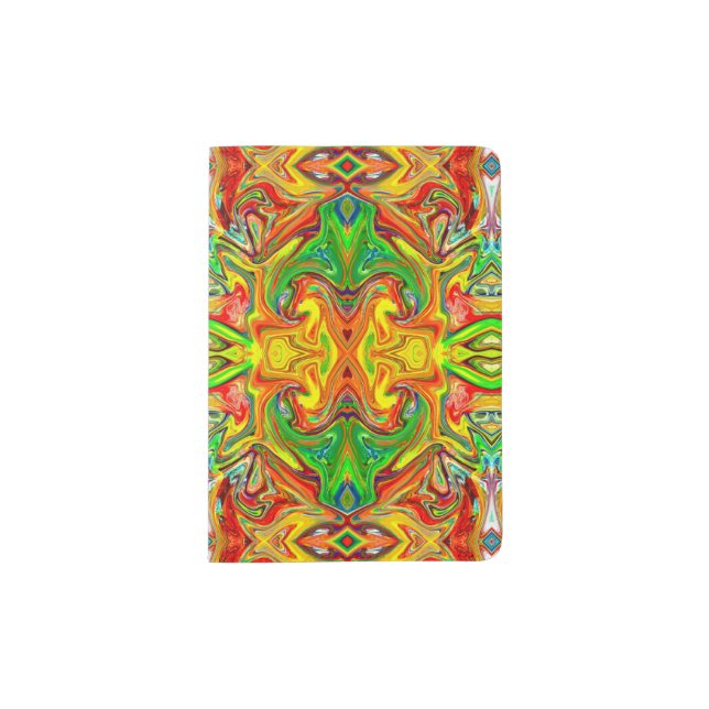 colorful abstraction passport holder (Front)