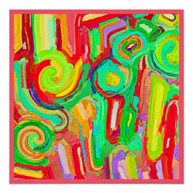 Colorful Abstraction Pattern Poster (Front)