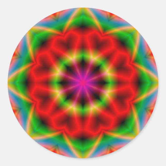 Colorful abstraction round Sticker (Front)