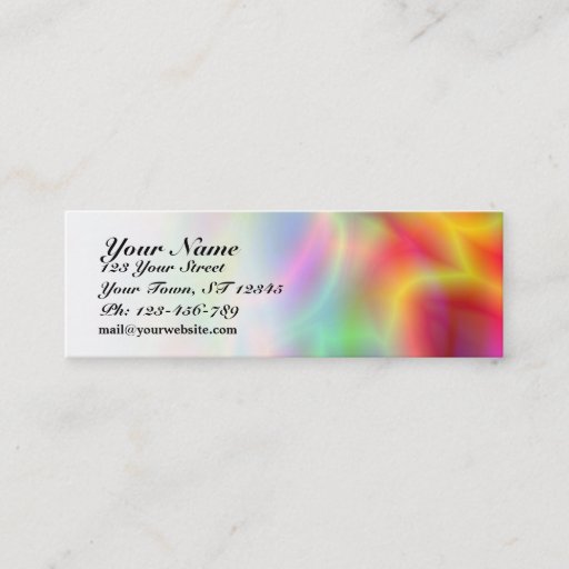 Customizable Colorful Abstraction Skinny Business Card