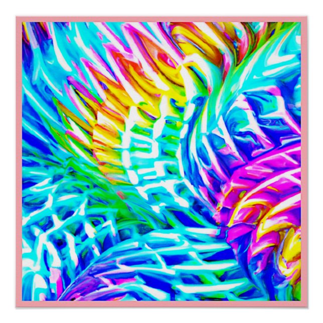 Colorful Abstractions Pattern Poster (Front)