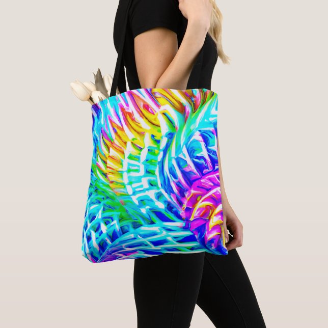 Colorful Abstractions Pattern Tote Bag (Close Up)