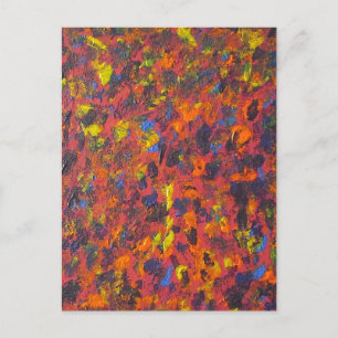 Colorful Abtract Art Postcard