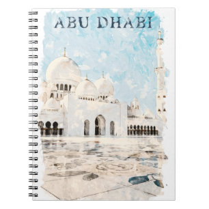 Colorful Abu Dhabi UAE Monument  Notebook