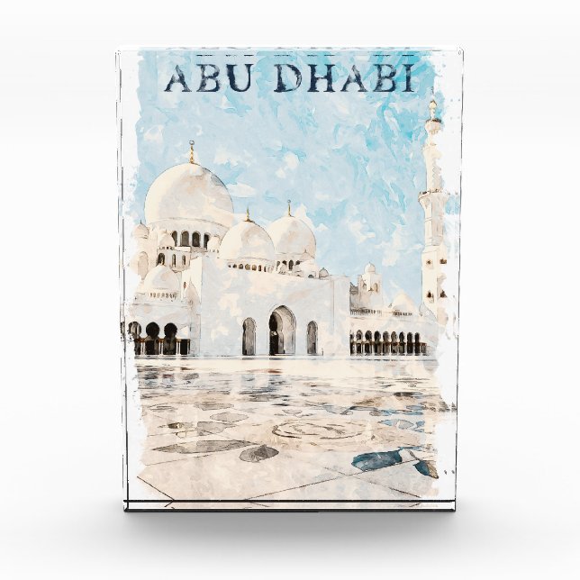 Colorful Abu Dhabi UAE Monument  Photo Block (Front)