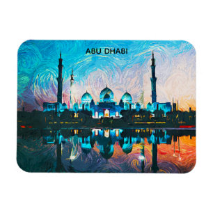 Colorful Abu Dhabi UAE Oil Paint Magnet