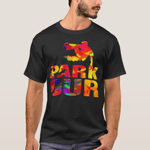 Colorful Acrobatic Retro Classic Style Parkour T_Shirt