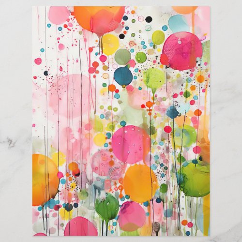 colorful acryl painting style paper
