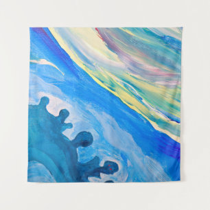 Colorful acrylic painting, textured background. tapestry