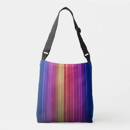 Colorful Acrylic Rainbow Stripes Pattern  Crossbody Bag