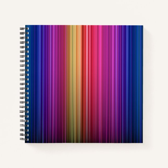 Colorful Acrylic Vertical Rainbow Pattern | Notebook (Front)