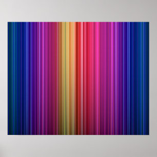 Colorful Acrylic Vertical Rainbow Pattern   Poster