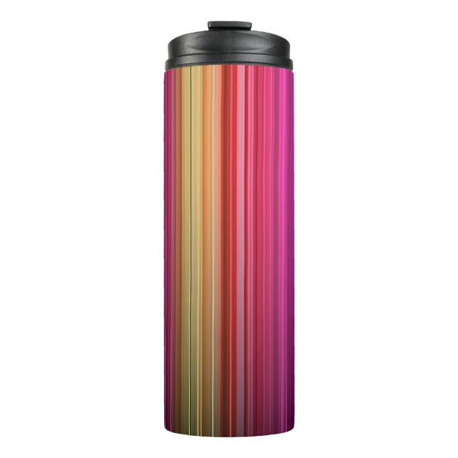 Colorful Acrylic Vertical Rainbow Pattern | Thermal Tumbler (Front)