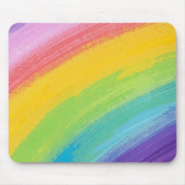 Colorful Acrylic Watercolor Rainbow Pattern | Mouse Pad (Front)