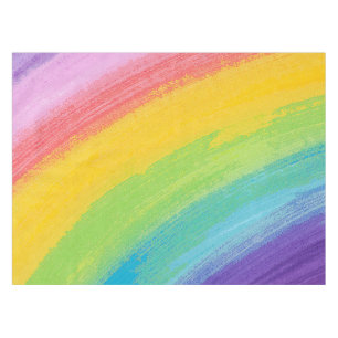 Colorful Acrylic Watercolor Rainbow Pattern   Tablecloth