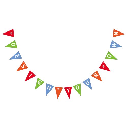 Colorful Add Text Personalized Custom Bunting Flags