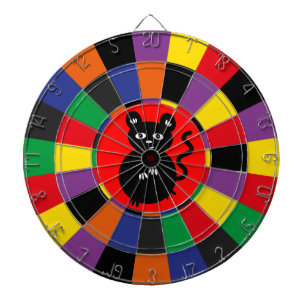Colorful Add Your Own Image to Center Dartboard With Darts