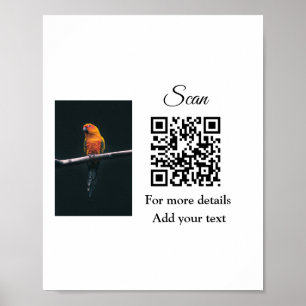 Colorful add your pet picture name text poster