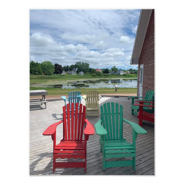 Colorful Adirondack Chairs  Photo Print (Front)
