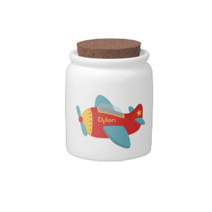 Colorful & Adorable Cartoon Aeroplane Candy Jar