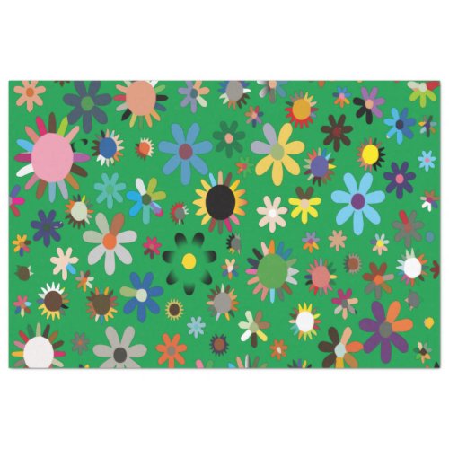 Colorful Adorable Floral Leaves Tissue Paper