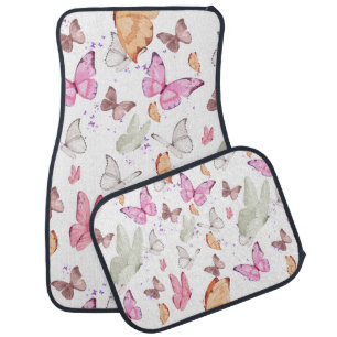 Colorful Aesthetic Butterflies Whimsical Boho Bu Car Floor Mat
