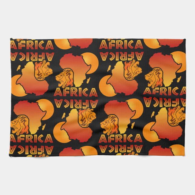 Colorful AFRICA kitchen towel (Horizontal)