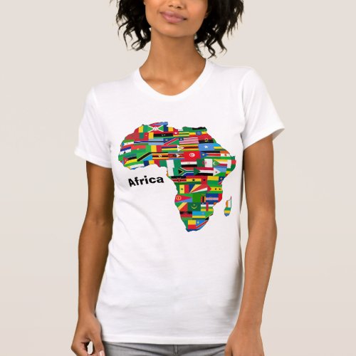 Colorful Africa Map T_Shirt