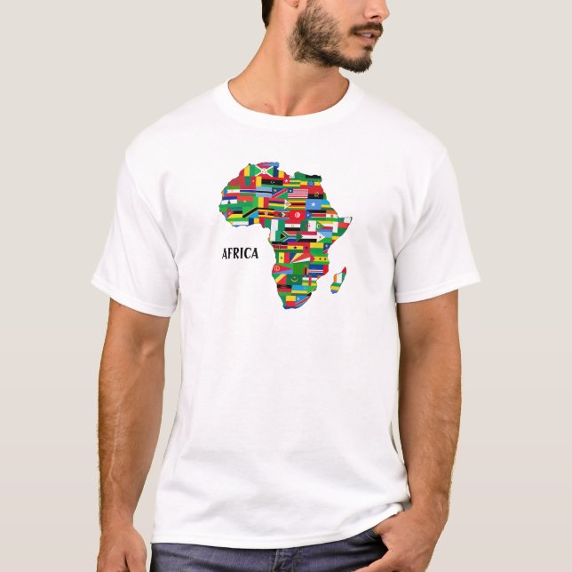 Colorful Africa Map T-Shirt (Front)