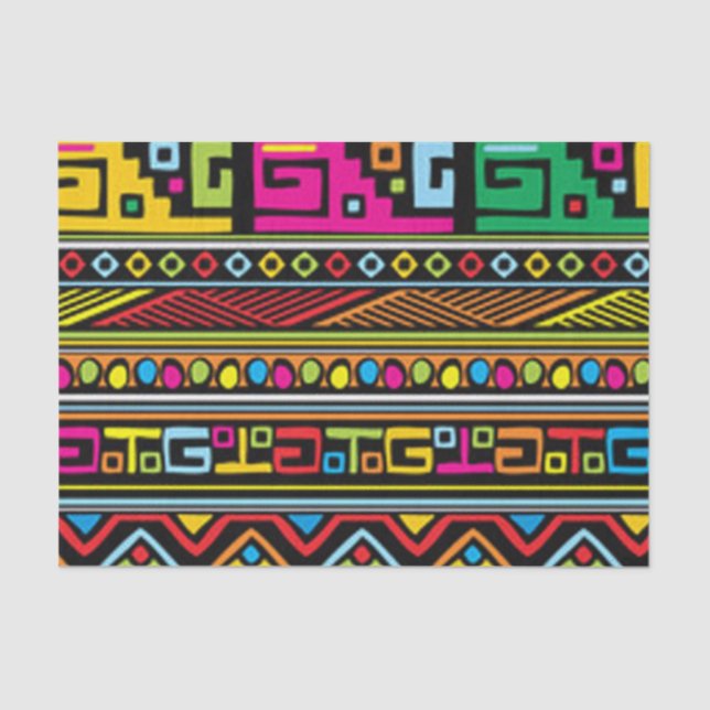 Colorful Africa Pattern Design Tissue Paper (Front)