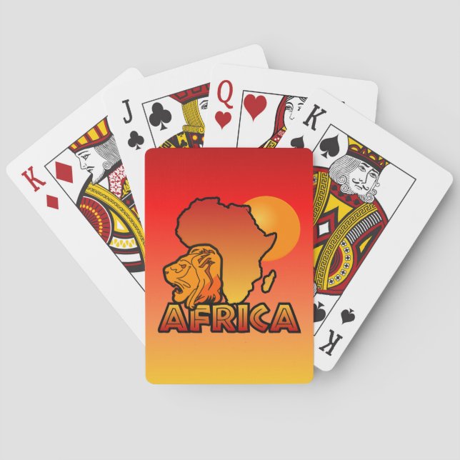 Colorful AFRICA playing cards (Back)