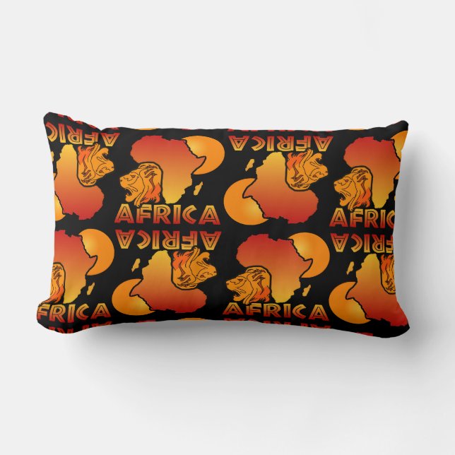 Colorful AFRICA throw pillow (Front)