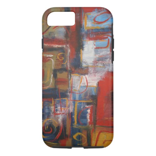 Colorful African Abstract Expressionist Artwork iPhone 87 Case