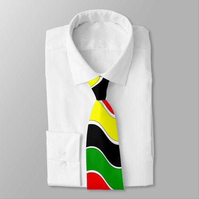 Colorful African American Neck Tie (Tied)