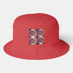 Colorful African Fabric Motif Art Print Bucket Hat