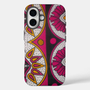 Colorful African Fabric Motif Art Print iPhone 16 Case