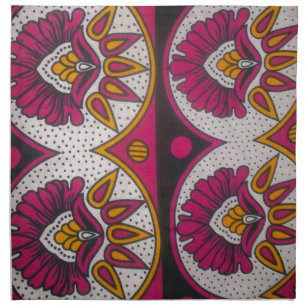 Colorful African Fabric Motif Art Print Napkin
